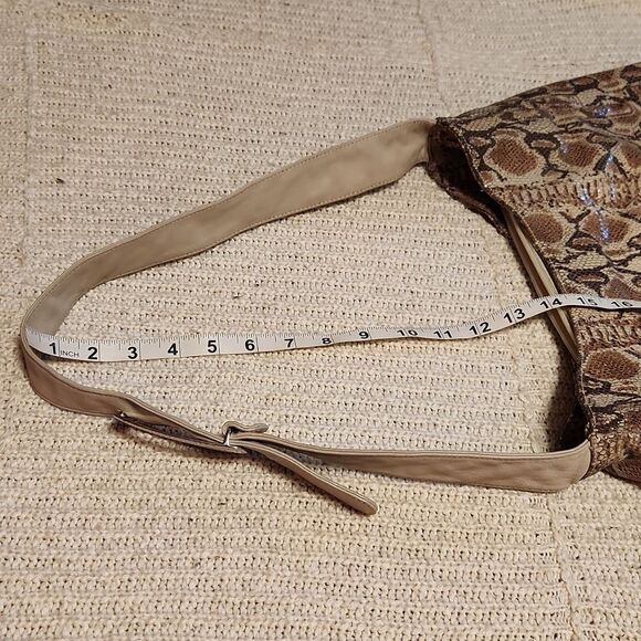 Made in Italy snake embossed genuine leather shoulder bag - Picture 13 of 13